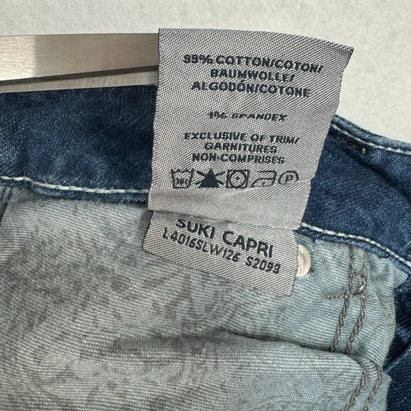 Silver Suki Capri Jeans Womens Size 29 Straight Leg Medium Wash Stretch Denim - Picture 5 of 12